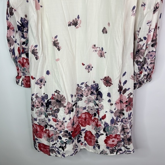 Annabelle White Floral Long Sleeve Dress Size Small NWT - Picture 5 of 9